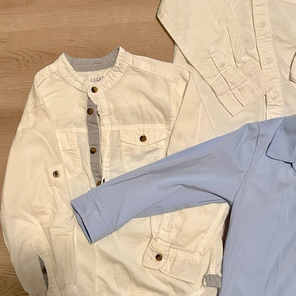 3T Boys Long Sleeve Button Down Shirt Lot -GAP, Old Navy, Children’s Pl, Smocked - Picture 2 of 9